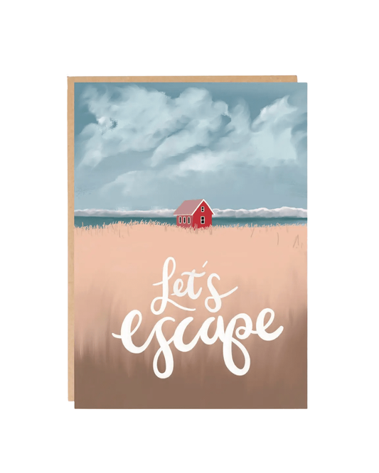 Let's Escape Scottish Seaside Greeting Card