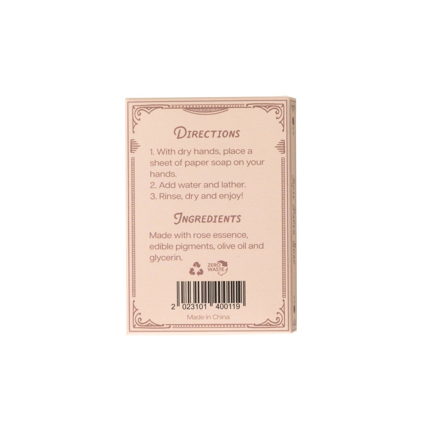 Rose Scent Paper Soap - 50 Sheets