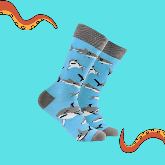 Shark Lover Bamboo Crew Socks