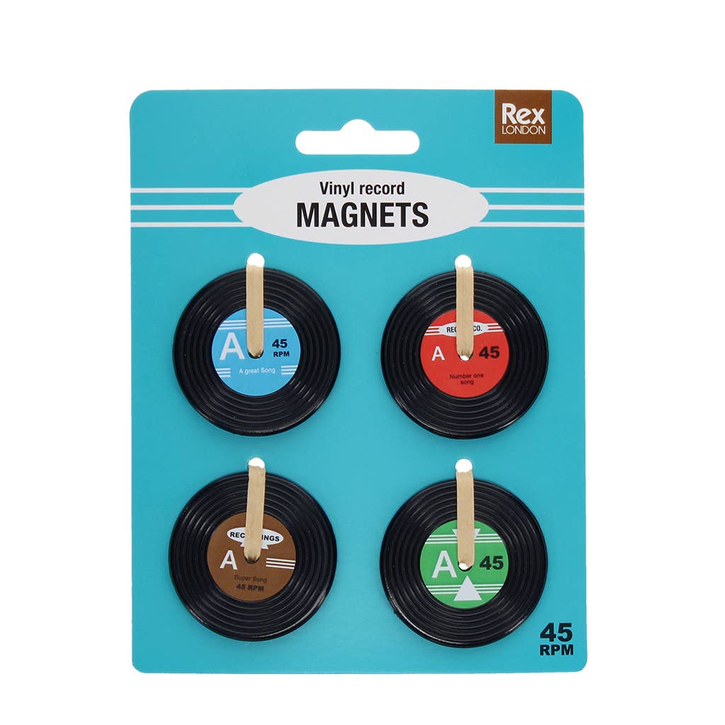 Mini Vinyl Magnets Set of 4