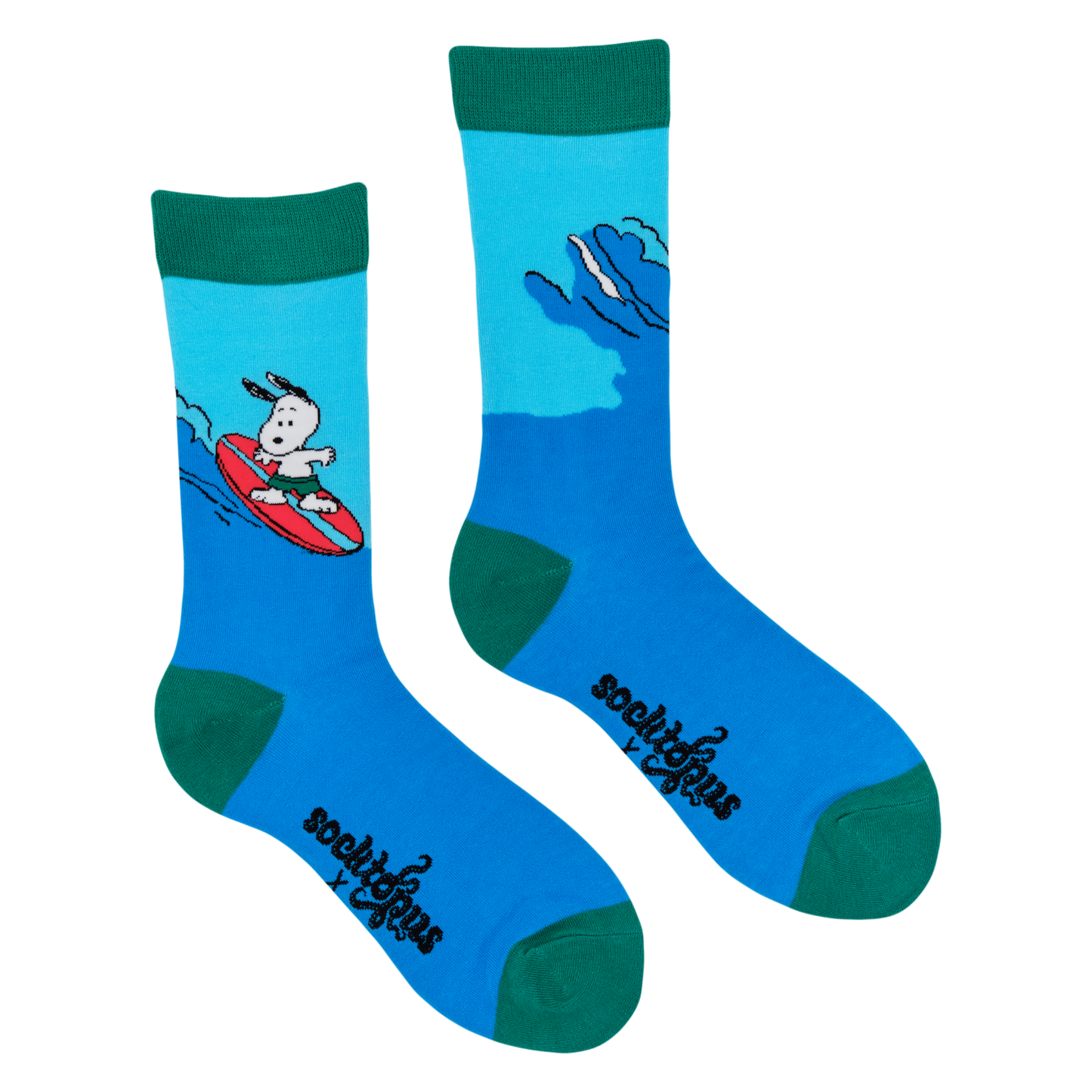 Surf's Up Snoopy Crew Socks