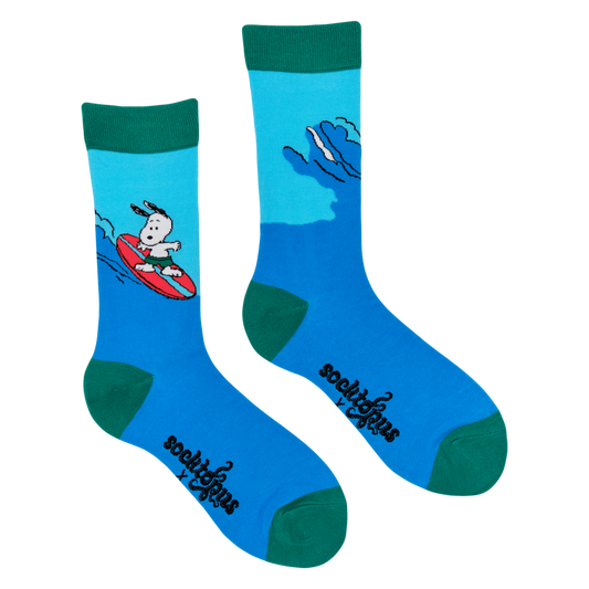 Surf's Up Snoopy Crew Socks