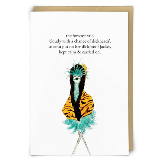 Dickproof Jacket Bird Greeting Card