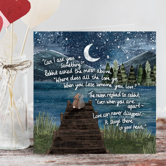 Even When You Are Apart Hares Sympathy Card