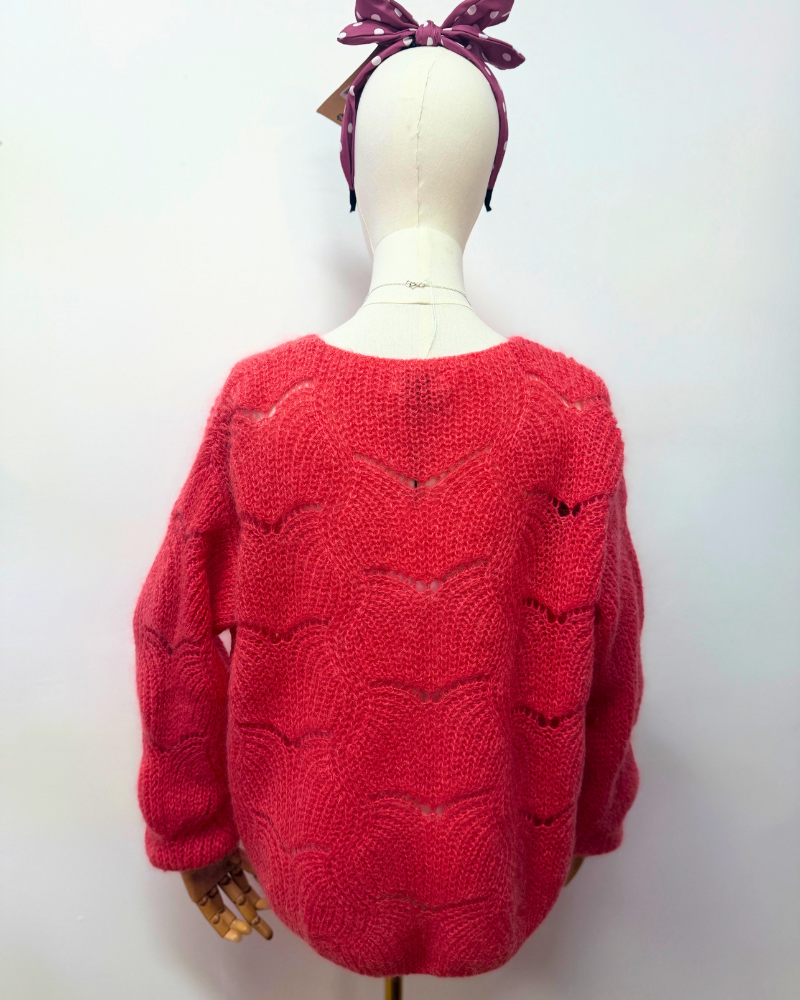 Pointelle Mohair Button Cardigan Assorted