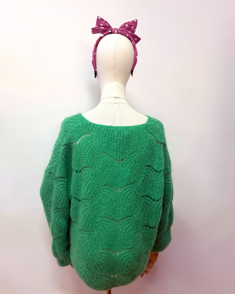 Pointelle Mohair Button Cardigan Assorted