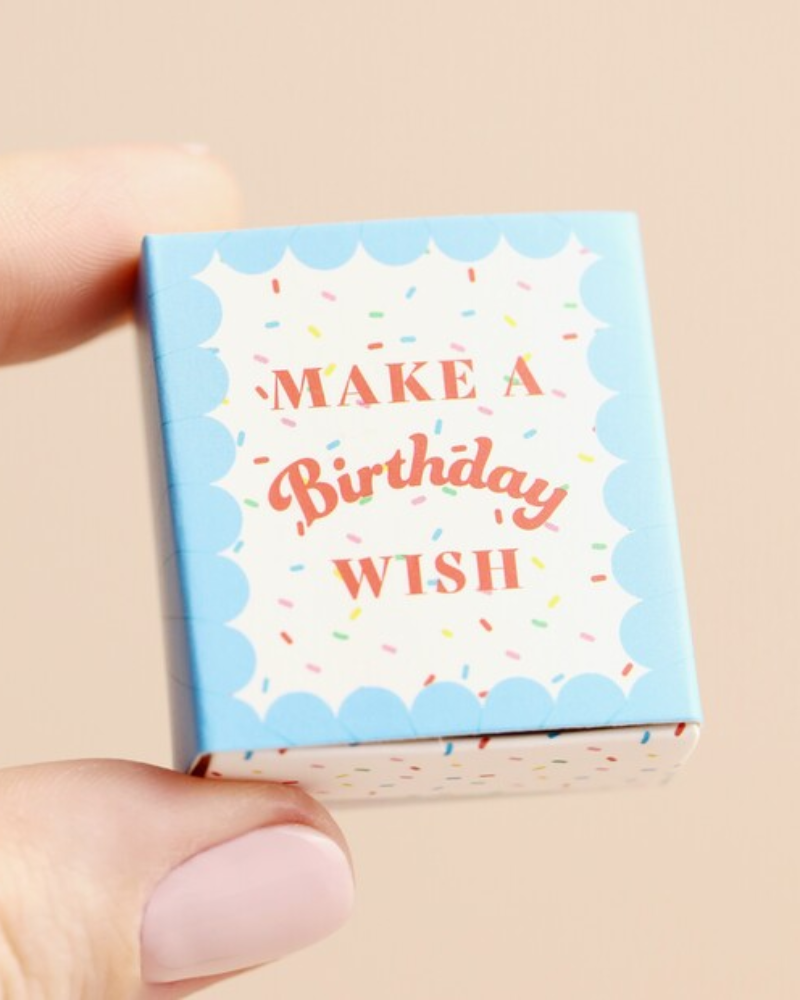 Make a Birthday Wish Cake Tiny Ceramic Matchbox Token