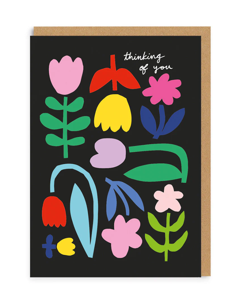 Thinking of You Bold Floral Greeting Card