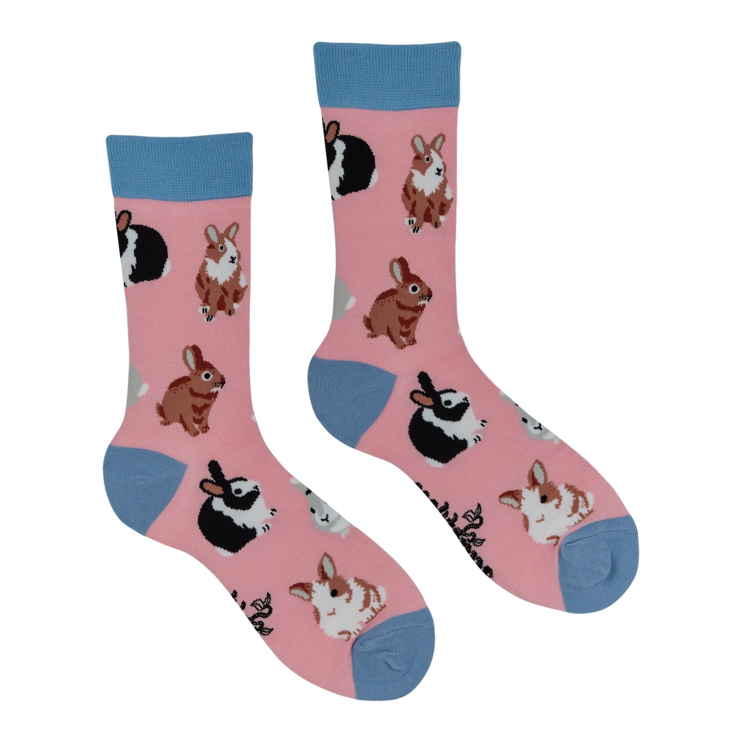 Pink Bunny Bamboo Crew Socks