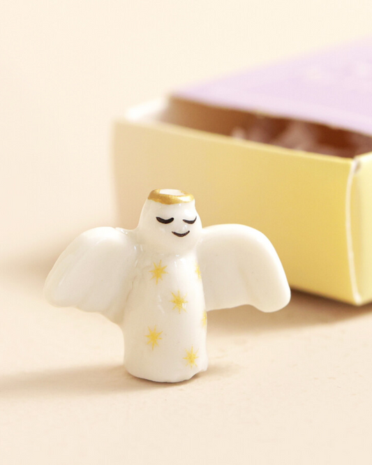 Angel Tiny Ceramic Matchbox Token