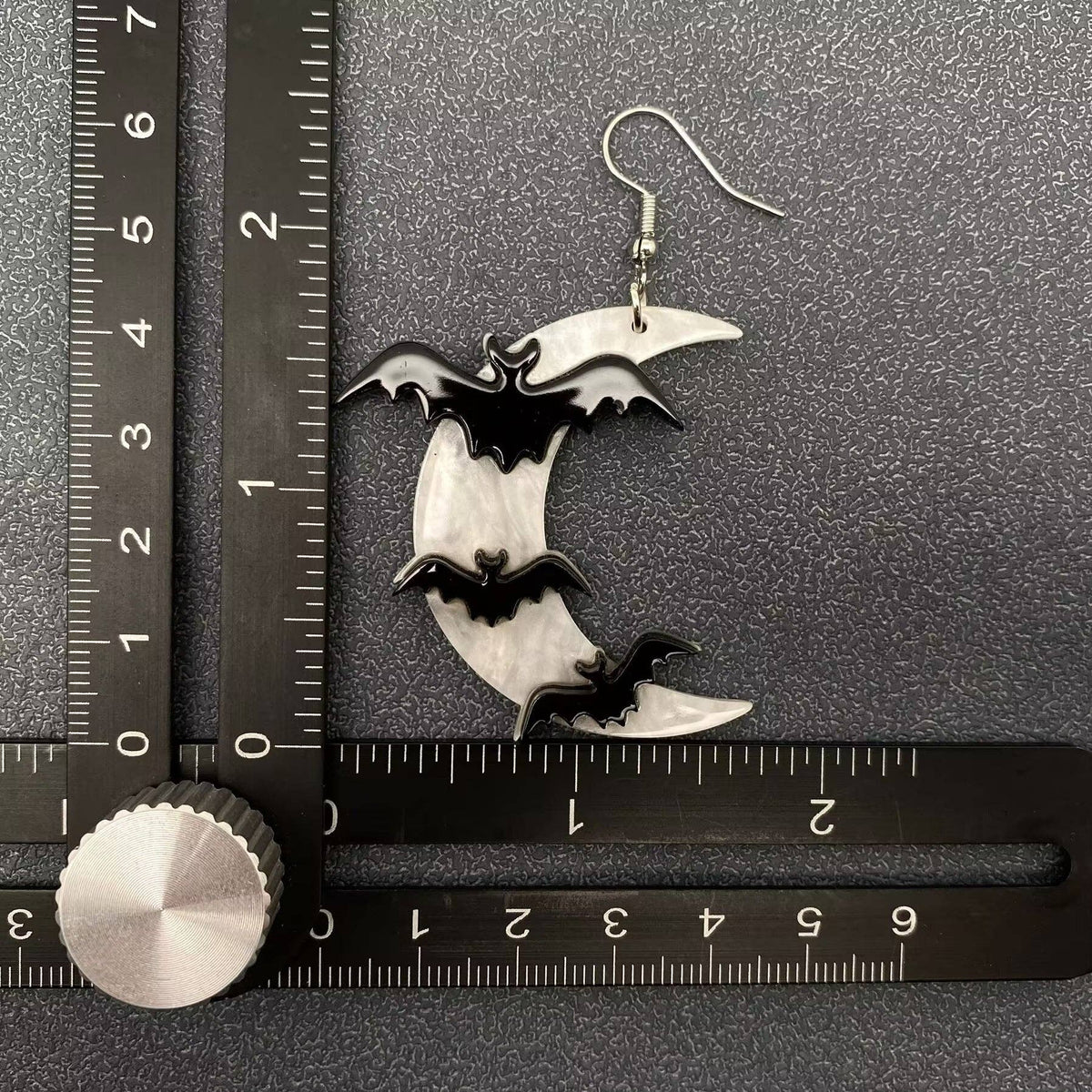 Bats Under The Moonlight Acrylic Dangle Earrings