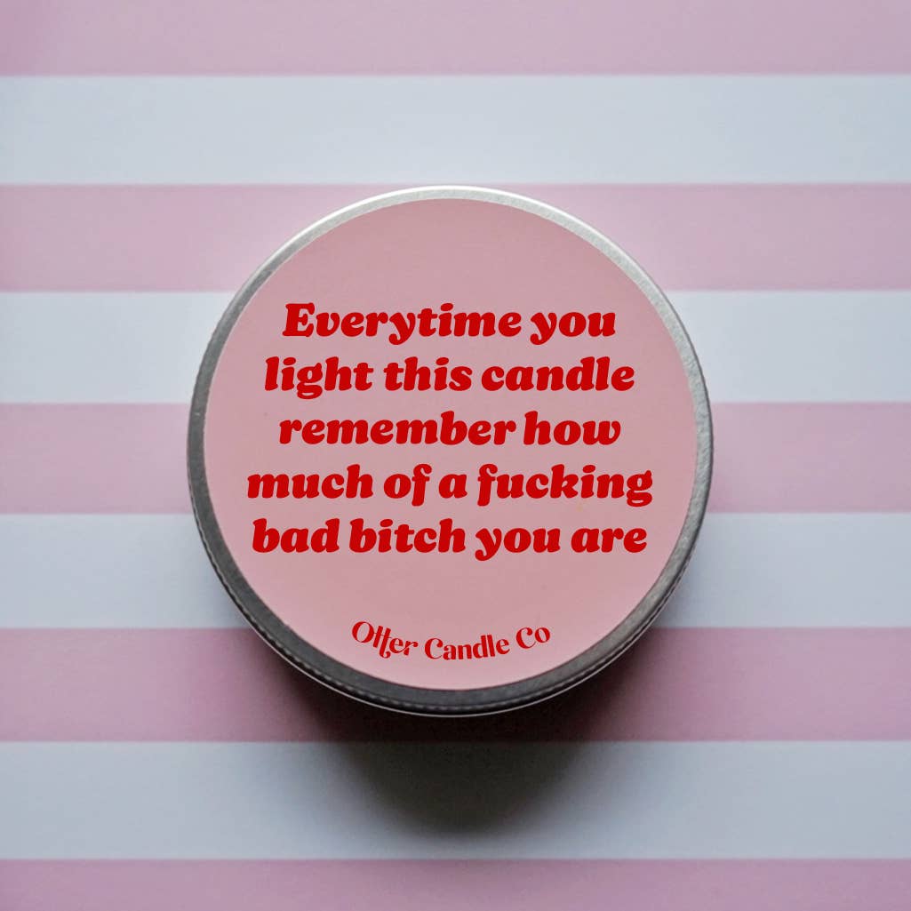 Mini Bad Bitch Soy Wax Candle: Apple & Cinnamon