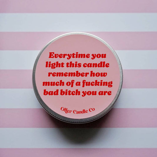 Mini Bad Bitch Soy Wax Candle: Apple & Cinnamon