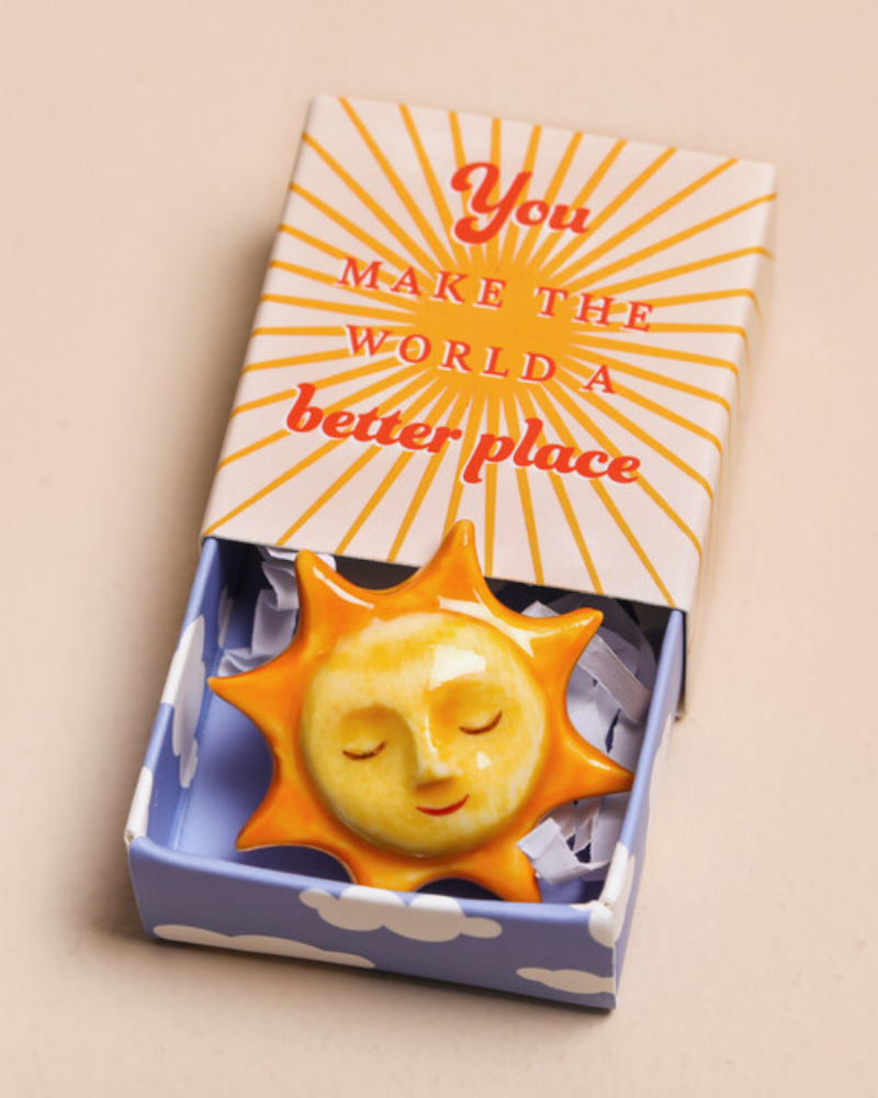 You Make The World A Better Place Tiny Ceramic Matchbox Token