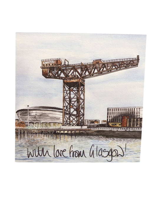 Finnieston Cran With Love From Glasgow Greeting Card