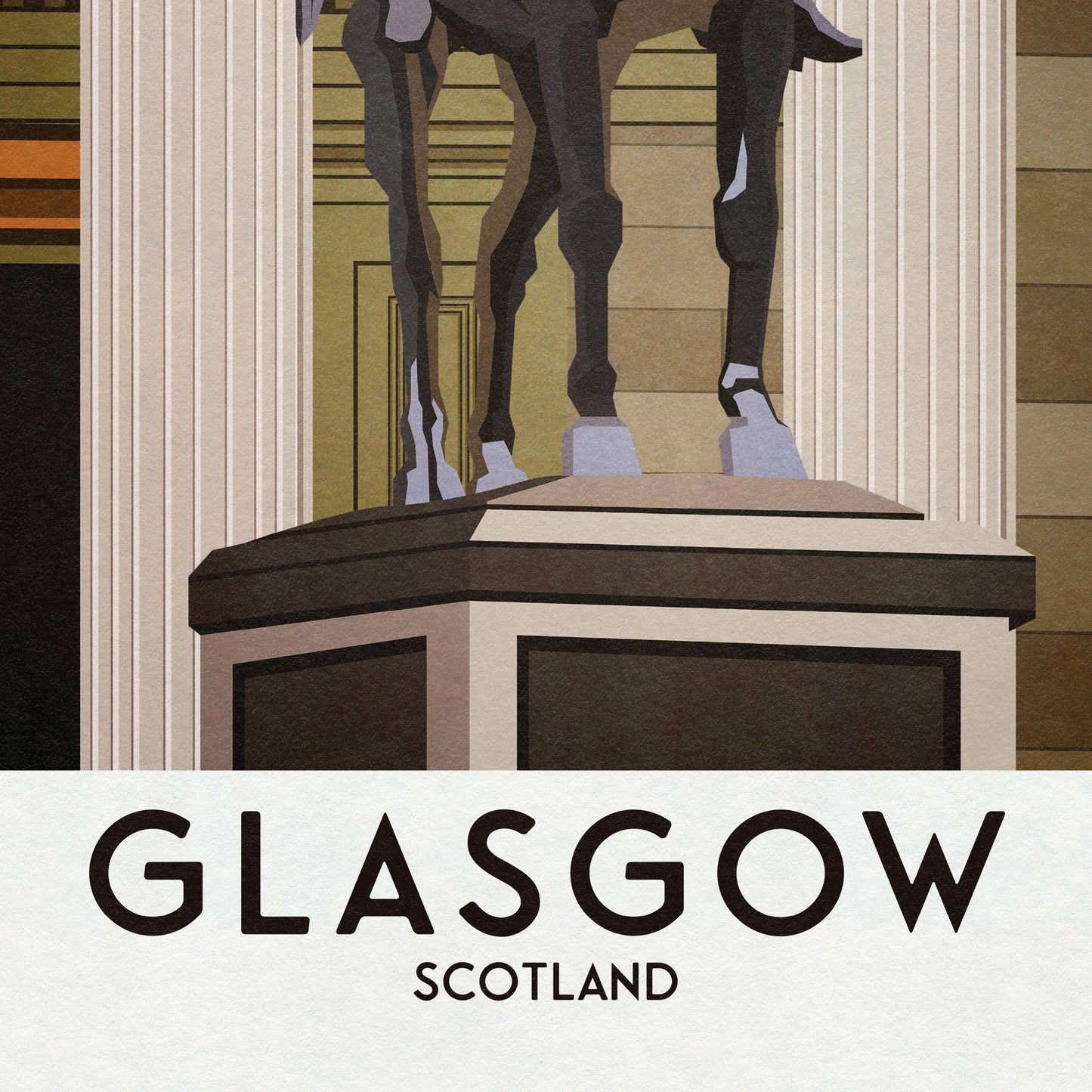 Glasgow Duke of Wellington Statue A4 Print