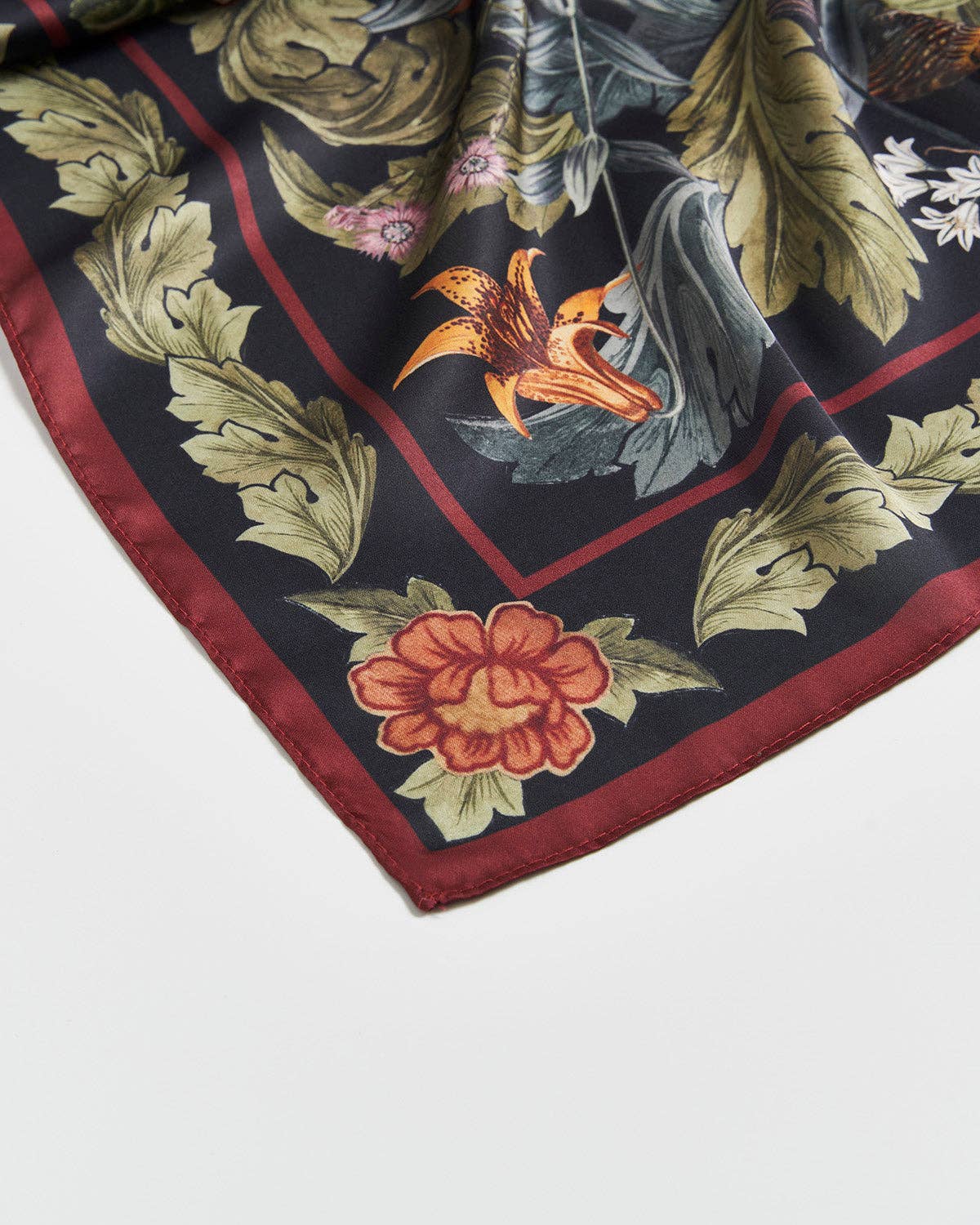 Winter Solstice Tales Green Square Scarf