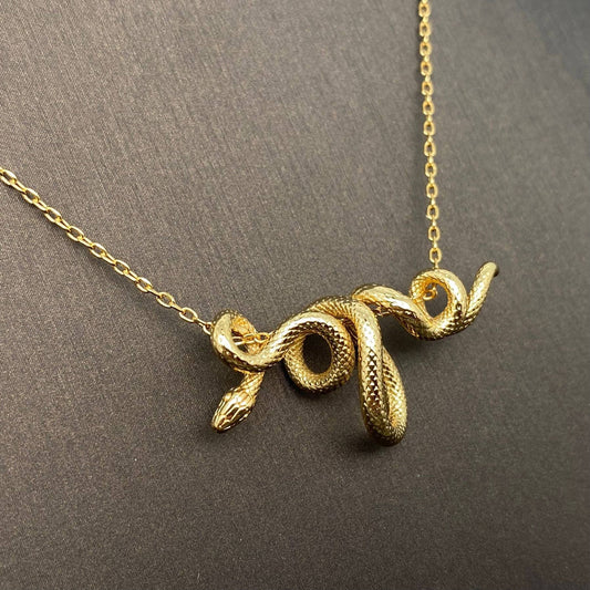 Python Winding Chain 18K Gold Plated Snake Necklace
