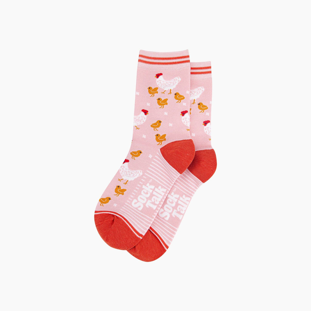 Hens and Chicks Bamboo Socks in Pink