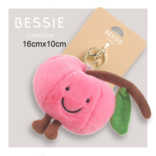 Plush Peach Bag Charm