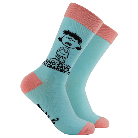 Who Says I'm Crabby Peanuts Crew Socks