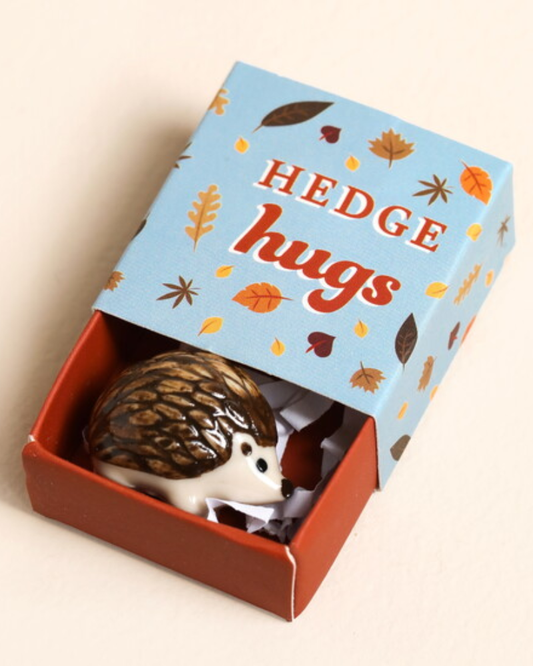 Tiny Matchbox Ceramic Tokens: Hedgehog
