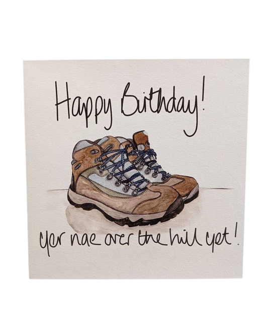 Over the Hill Scottish Birthday Card