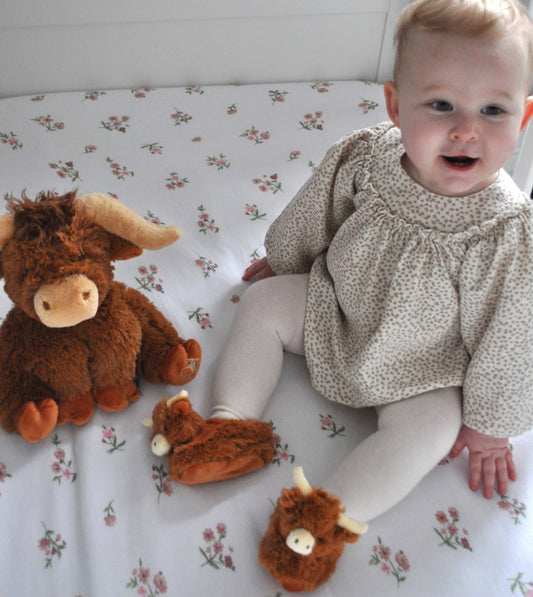Highland Cow Soft Slippers 0 to 6 Months