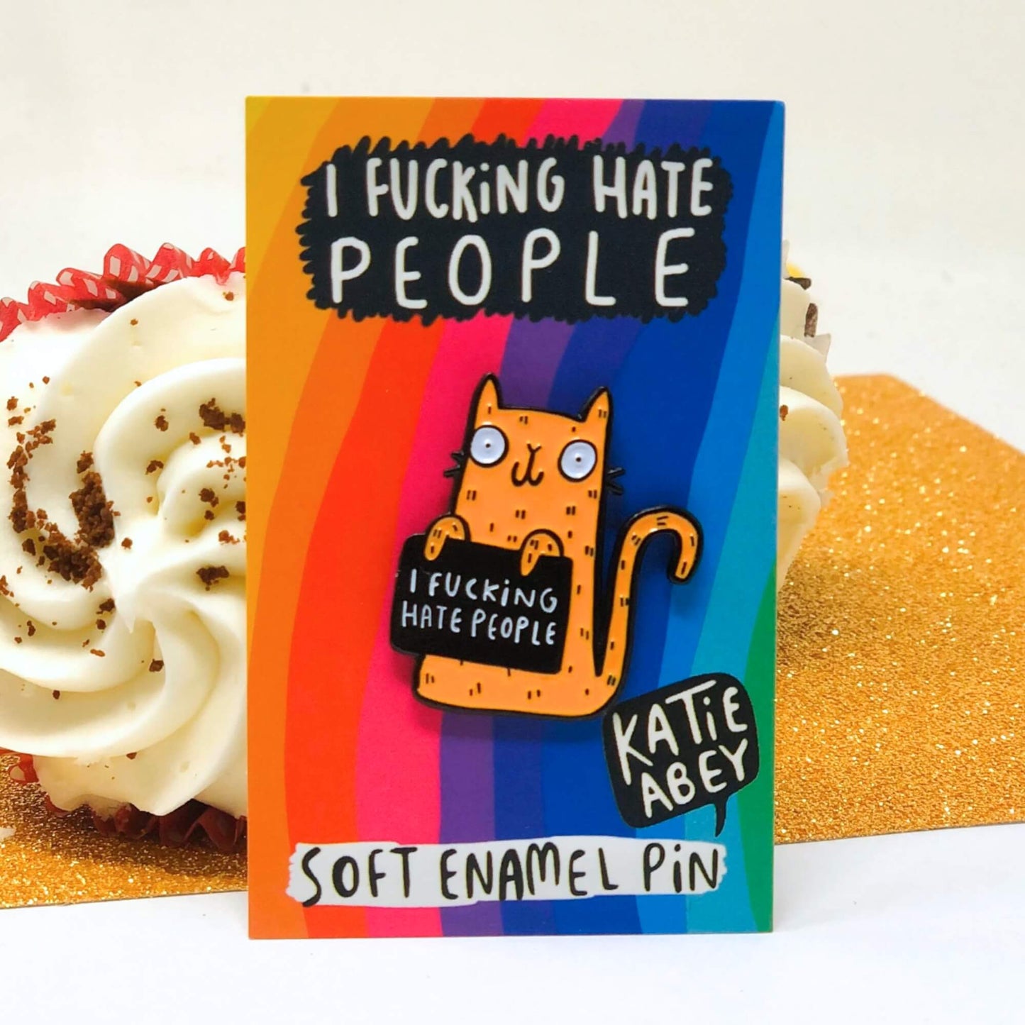 I Fucking Hate People Enamel Pin Badge