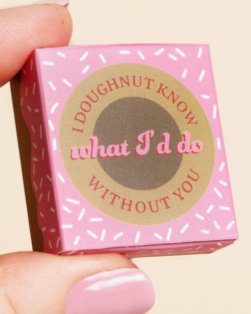 I Doughtnut Know Tiny Ceramic Matchbox Token