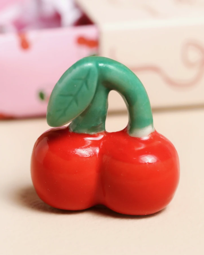 Mon Chérie Cherry Tiny Ceramic Matchbox Token