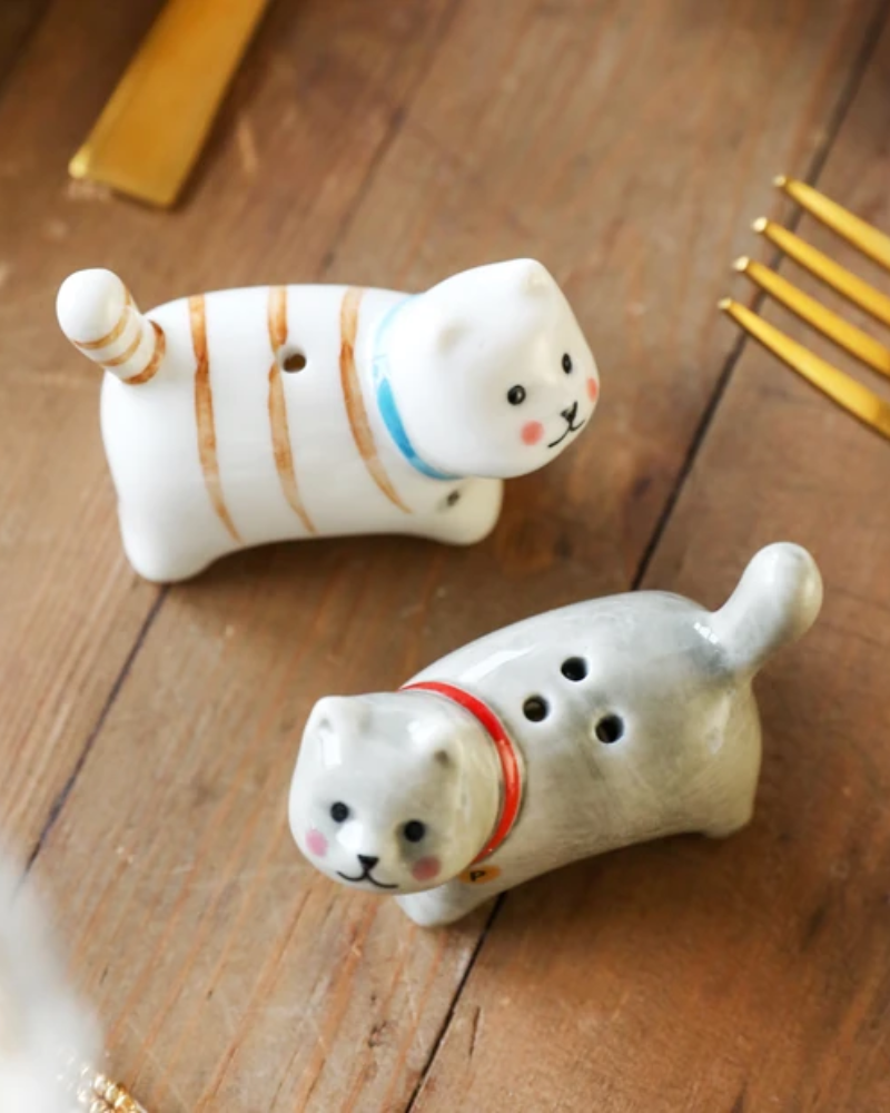 Ceramic Cat Salt and Pepper Shakers