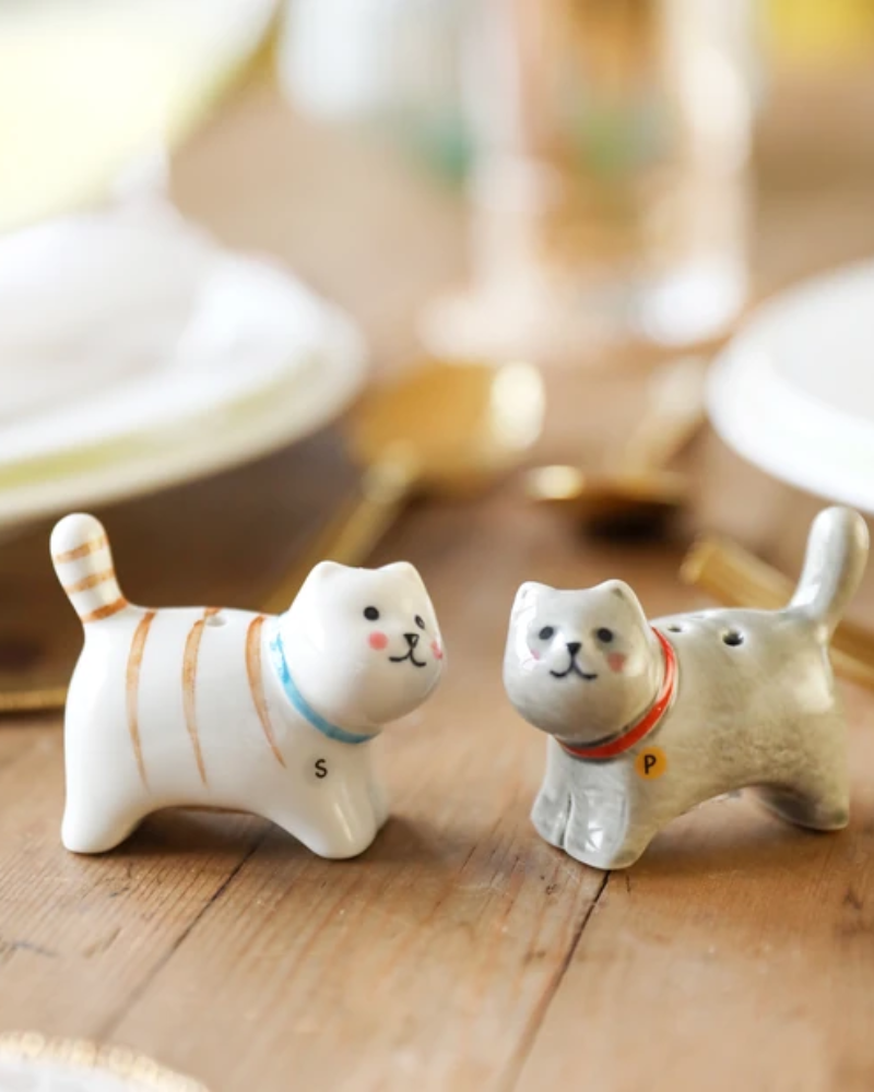 Ceramic Cat Salt and Pepper Shakers