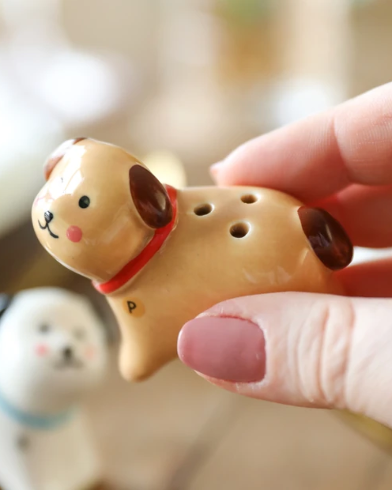 Ceramic Dog Salt and Pepper Shakers