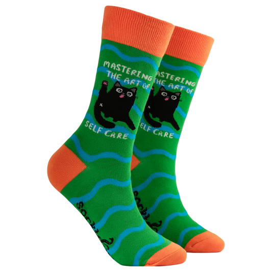 Mastering the Art of Self Care Socks in Green
