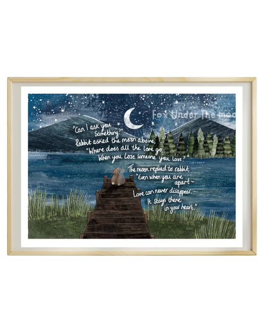 Apart Rabbits A4 Art Print