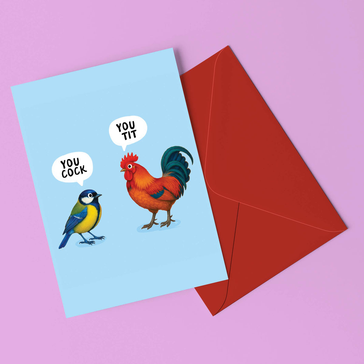 You Cock You Tit Greeting Card