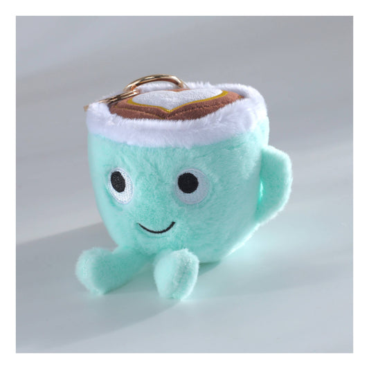 Plush Coffee Mug Bag Charm