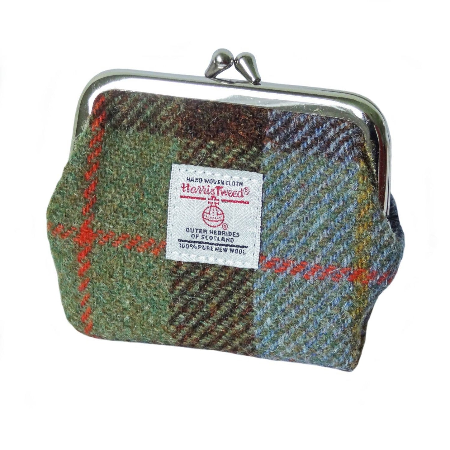 Harris Tweed 'Eigg' Small Clasp Purse in Blue