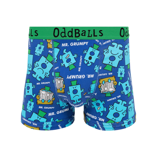 Mr Grumpy Mr Men Mens Cotton Boxer Shorts