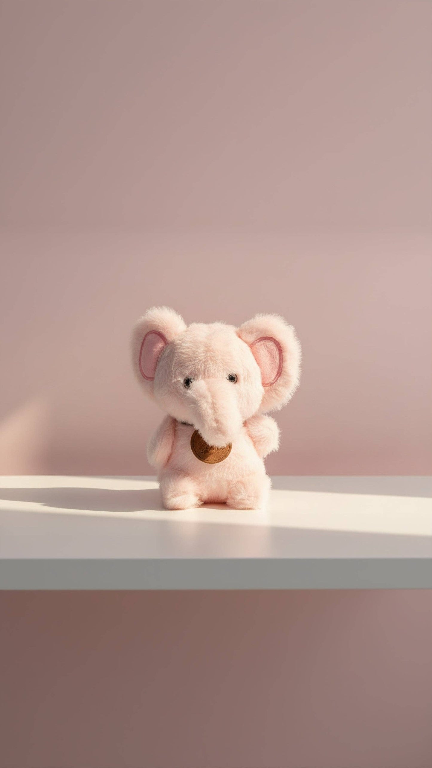 Elephant Plush Bag Charm in Grey or Pink