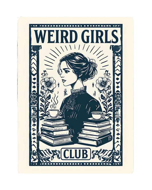 Weird Girls Club Books Metal Sign Plaque 6x8inch