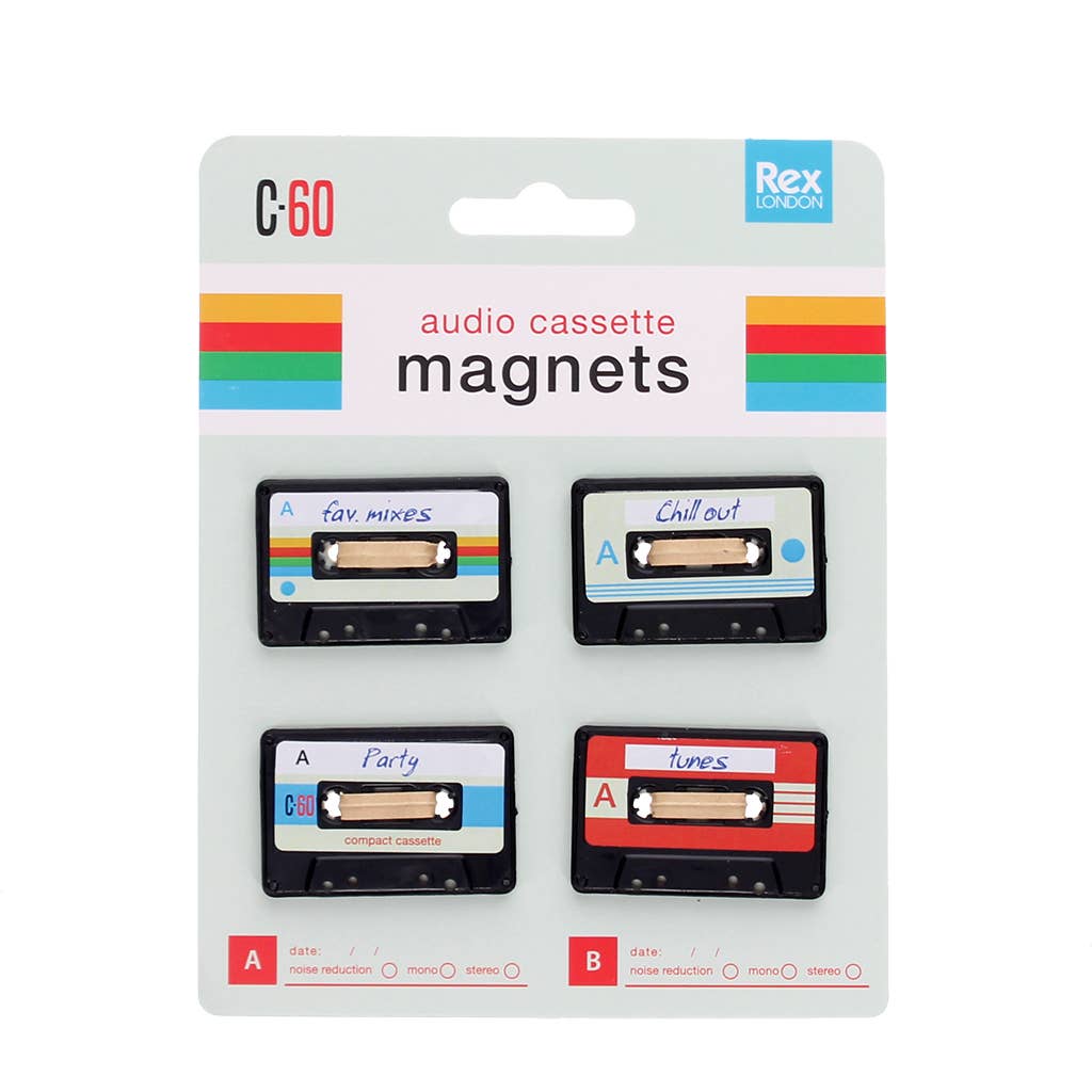 Mini Cassette Magnets Set of 4
