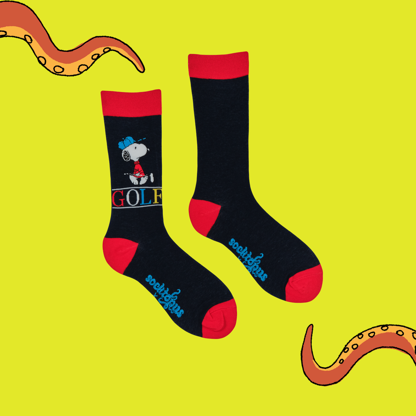 Golf Snoopy Peanuts Crew Socks