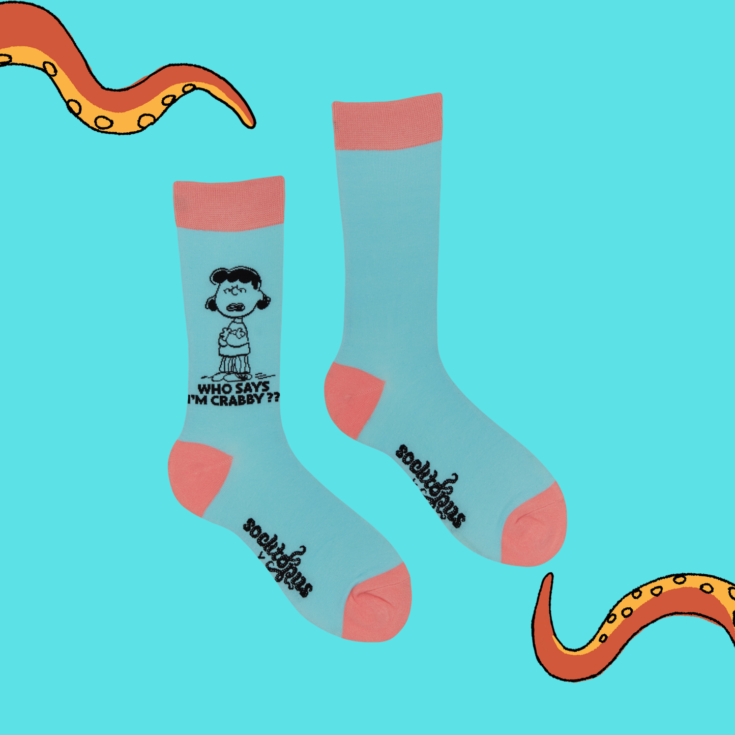 Who Says I'm Crabby Peanuts Crew Socks