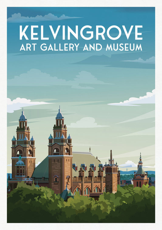 Kelvingrove Art Gallery & Museum Glasgow A4 Print