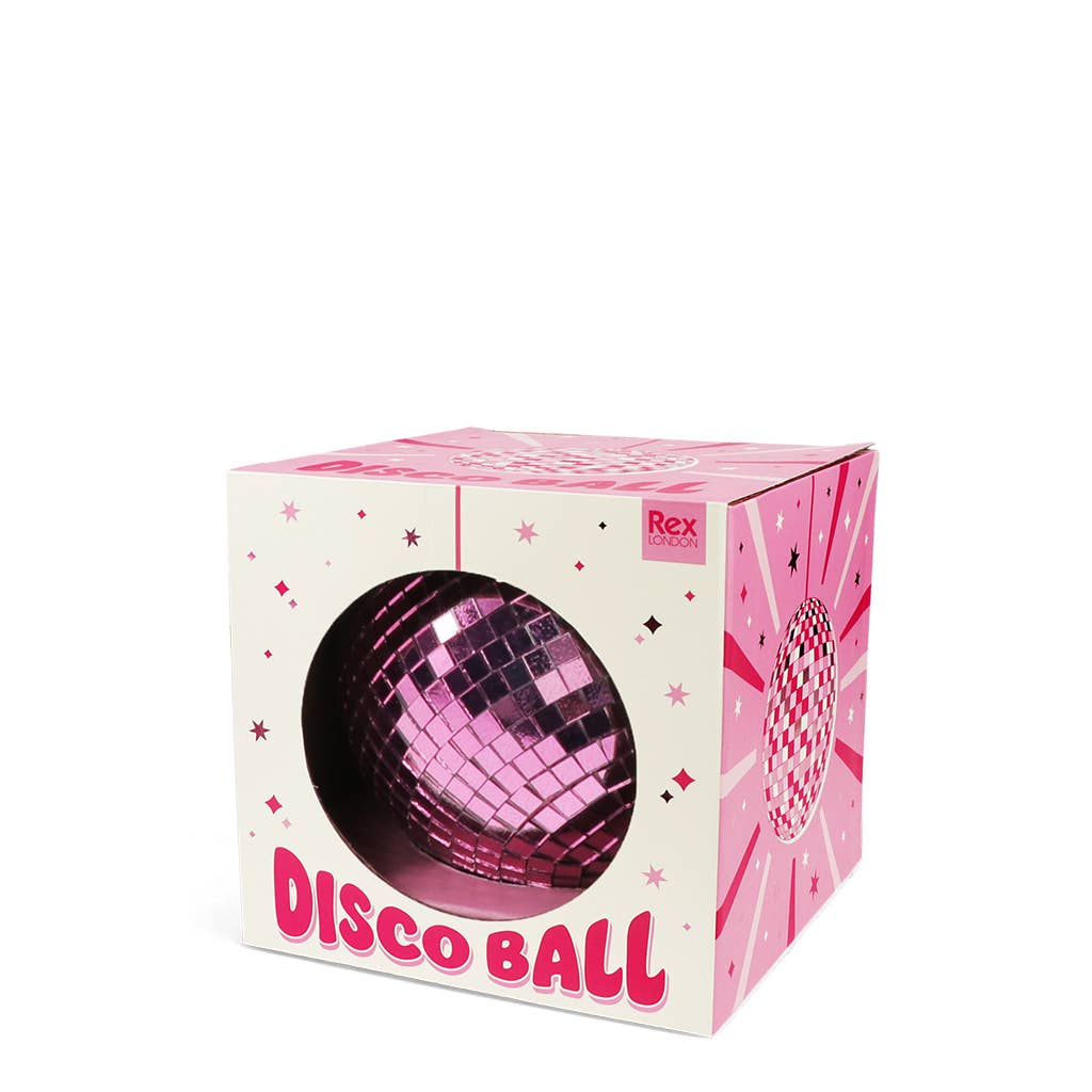 Hanging Pink Disco Ball