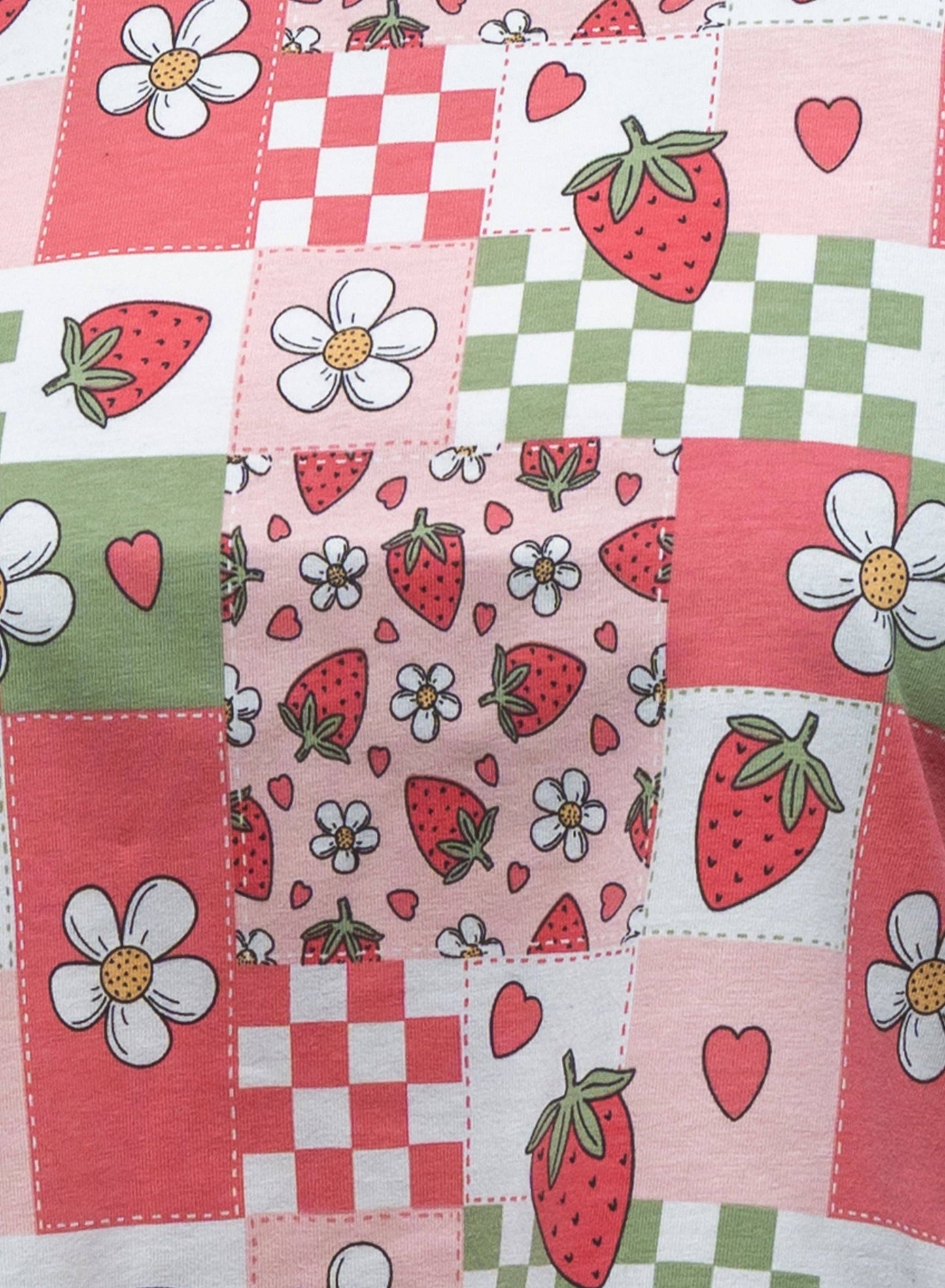 Strawberry Picnic Cropped Boxy Tee By Rebel Romance