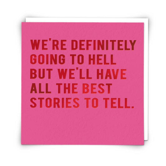 Going To Hell Greetings Card