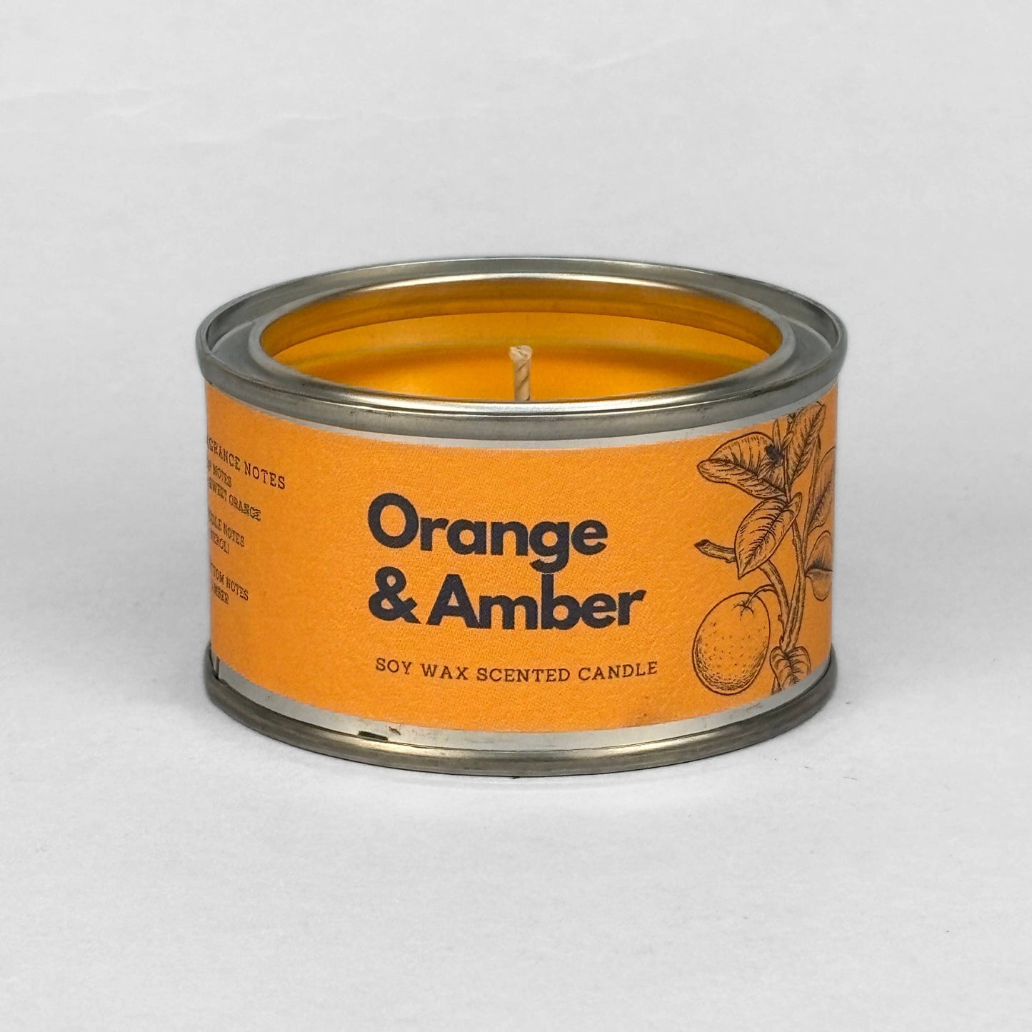 Orange & Amber Paint Tin Candle